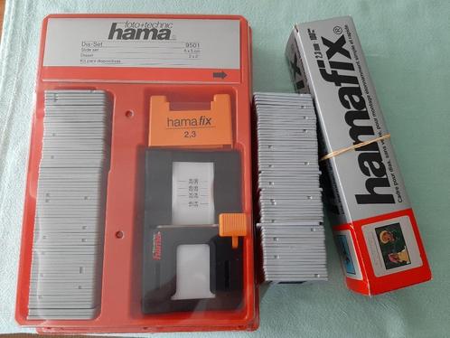 Hama montage set  voor dia's  + plm 150 stuks hamafix slides, Audio, Tv en Foto, Diaprojectors, Zo goed als nieuw, Ophalen of Verzenden