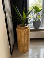Houten mooie bloempot, Ophalen, Zo goed als nieuw