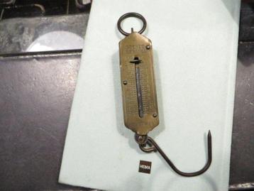Antieke koper - unster - marktkraam instrument, koffer weger beschikbaar voor biedingen