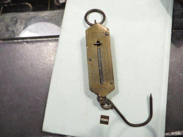 Antieke koper - unster - marktkraam instrument, koffer weger, Antiek en Kunst, Antiek | Gereedschap en Instrumenten, Ophalen of Verzenden