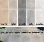 Betonlooktegels - badkamertegels - woonkamervloertegels, Verzenden, Nieuw, Eenpersoons, Minimalistisch