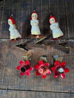 Oude kaarsenhouders  met engelen kaarsjes, Diversen, Kerst, Ophalen of Verzenden