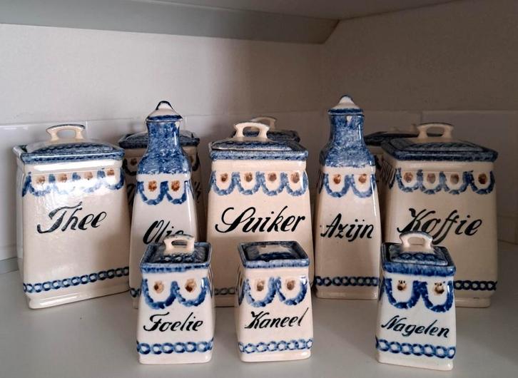 Aardewerk Voorraadpotten Set, Antiek en Kunst, Antiek | Keramiek en Aardewerk, Ophalen