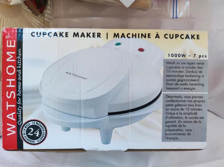 Watshome Cupcake Maker - Nieuw in doos!, Witgoed en Apparatuur, Wafelijzers, Nieuw, Ophalen