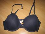 BH 75C donkerblauw blauw kant gaas met strikje, Ophalen of Verzenden, Blauw, BH