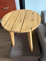 Houten Bijzettafel. 5€, Minder dan 55 cm, Gebruikt, Rond, Hout