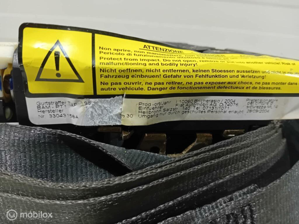 Gordel Fiat Punto 33043158A 33006710E 33006710G, Gebruikt, Ophalen of Verzenden