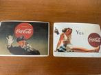 Vintage blikken wandbordjes Coca Cola, Verzamelen, Ophalen of Verzenden