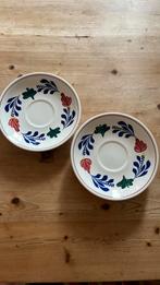 Boerenbont soepkop schotels, Huis en Inrichting, Keuken | Servies, Ophalen of Verzenden, Zo goed als nieuw, Kop(pen) en/of Schotel(s)