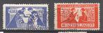K436 nvph 1923 tooropzegels gestempeld 134 135, Verzenden, T/m 1940, Gestempeld