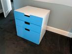 Ikea Ladekast Stuva - Blauw/Wit, Ophalen, Gebruikt, 50 tot 100 cm, 3 of 4 laden