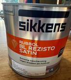 2,5 ltr Sikkens rubbol bl rezisto satin 9010 nieuw blik, Wit, Nieuw, Ophalen of Verzenden, Lak