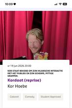 Kor Hoebe Enschede, Tickets en Kaartjes, Juni