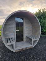 Nieuwe barrel sauna in 3m compleet met 2 achterramen!, Verzenden, Nieuw, Fins of Traditioneel, Complete sauna