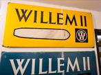 Origineel emaille reclamebord Willem 2 sigaren Langcat, Ophalen of Verzenden