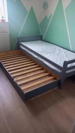 Flexa bed grijs bed met onderschuifbed kinderbed logeerbed, Huis en Inrichting, Ophalen, Gebruikt, 90 cm, Eenpersoons