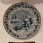 Royal Goedewaagen Blauw Delft Winter Bord 24cm, Antiek en Kunst, Ophalen of Verzenden