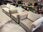 Tweezitsbank met 2 fauteuils, Ophalen, Gebruikt, 150 tot 200 cm, Tweepersoons