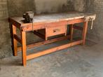 houten werkbank met twee bankschroeven, Ophalen, Gebruikt, 170 cm of meer, Bankschroef