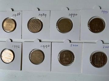 5 gulden munten, voor jaar uitgave, zie foto's beschikbaar voor biedingen