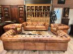 Chesterfield lounge cowboy rodeo cognac leer, Huis en Inrichting, Banken | Bankstellen, Ophalen