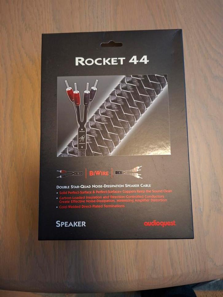 Audioquest Rocket 44 bi-wire 2,5m, Audio, Tv en Foto, Audiokabels en Televisiekabels, Zo goed als nieuw, Luidsprekerkabel, 2 tot 5 meter