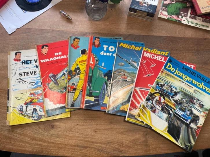Lot van 7 Michel Vaillant Albums | 1e Druks 1960-1980!, Boeken, Stripboeken, Gelezen, Meerdere stripboeken, Ophalen of Verzenden