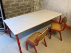 Schooltafel met 2 stoeltjes, Ophalen of Verzenden, Gebruikt, Tafel(s) en Stoel(en)