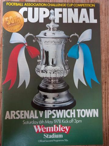 FA Cup Final 1978 Arsenal - Ipswich Wedstrijdboekje beschikbaar voor biedingen