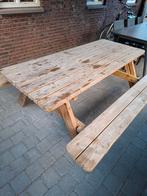 Houten Picknicktafel - Gebruikt, Tuin en Terras, Picknicktafels, Ophalen, Gebruikt, Rechthoekig, Hout