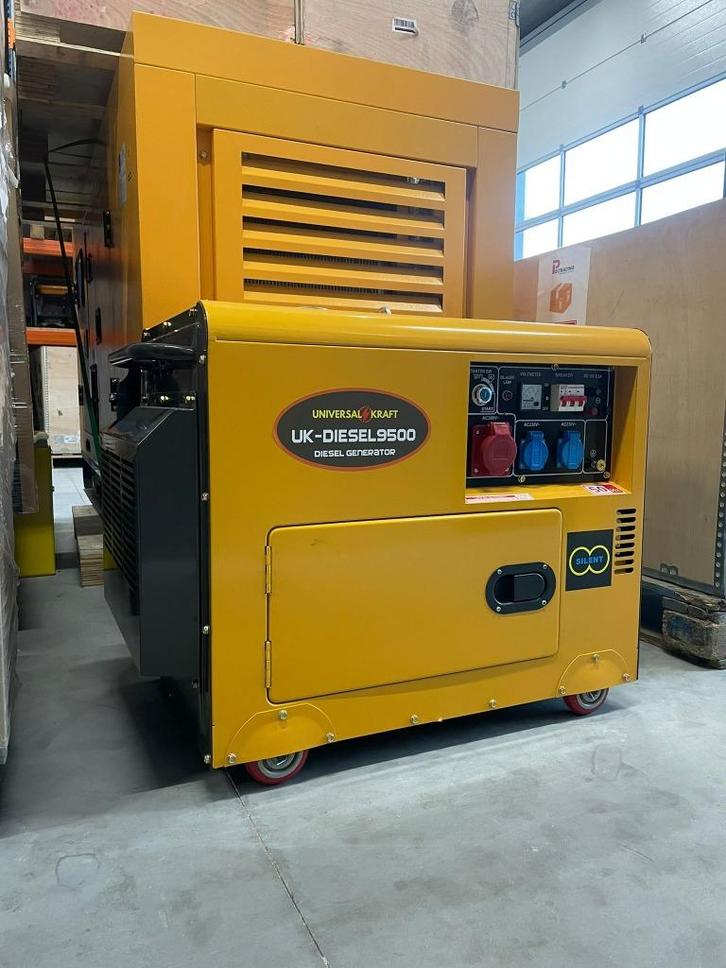 Diesel Generator - Universal Kraft | NIEUW leverbaar!, Doe-het-zelf en Verbouw, Aggregaten, Nieuw, Dieselolie, 5 tot 10 kVA, Elektrisch startend