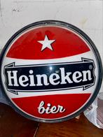 Heineken bier groot reclame bord lichtbaken sign emaille, Verzamelen, Merken en Reclamevoorwerpen, Ophalen of Verzenden