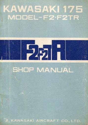 Kawasaki 175 F2 en 175 F2TR shop manual (7101z) beschikbaar voor biedingen