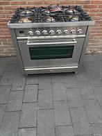 Boretti RVS 6-pits fornuis, Witgoed en Apparatuur, Fornuizen, Ophalen, 60 cm of meer, Zo goed als nieuw, Energieklasse A of zuiniger