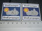 2x sticker shell butagas propagas logo klein, Verzenden, Zo goed als nieuw, Merk