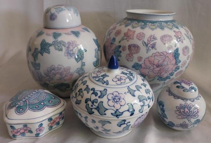 Partij Chinees porselein - 5 stuks - Vazen, Antiek en Kunst, Antiek | Vazen, Ophalen