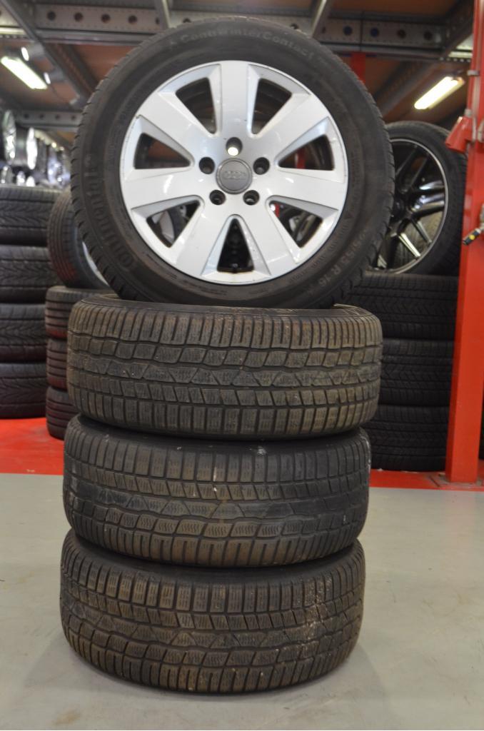 16" Audi A6 Velgen 5x112 ET45 57.1 + Winterbanden, Auto-onderdelen, Banden en Velgen, Banden en Velgen, Winterbanden, 16 inch