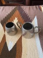 Vintage tinnen Suikerpot en Melkkan Set, Ophalen of Verzenden