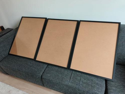 3 zwarte fotolijsten 50 * 70 cm, Audio, Tv en Foto, Fotografie | Fotolijsten, Gebruikt, Ophalen of Verzenden