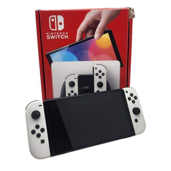 Nintendo Switch OLED Console 64GB Wit | Compleet in doos, Spelcomputers en Games, Spelcomputers | Nintendo Switch, Zo goed als nieuw