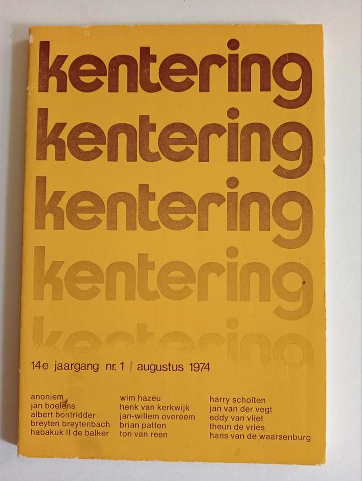 Kentering, 1974, 14e jaargang, nr. 1, Antiek en Kunst, Antiek | Boeken en Bijbels, Ophalen of Verzenden