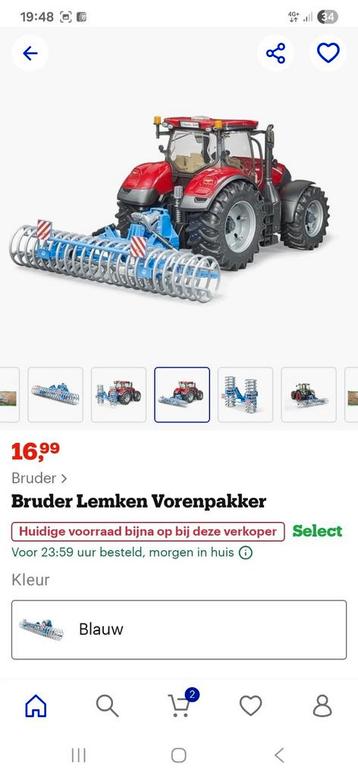 Bruder lemken vorenpakker beschikbaar voor biedingen