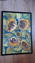 Zonnebloemen Aquarel Schilderij, Antiek en Kunst, Ophalen