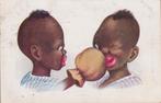 Black kids. "Boks Boks" Grappige oude AK.1923, Verzenden, 1920 tot 1940, Gelopen, Kinderen