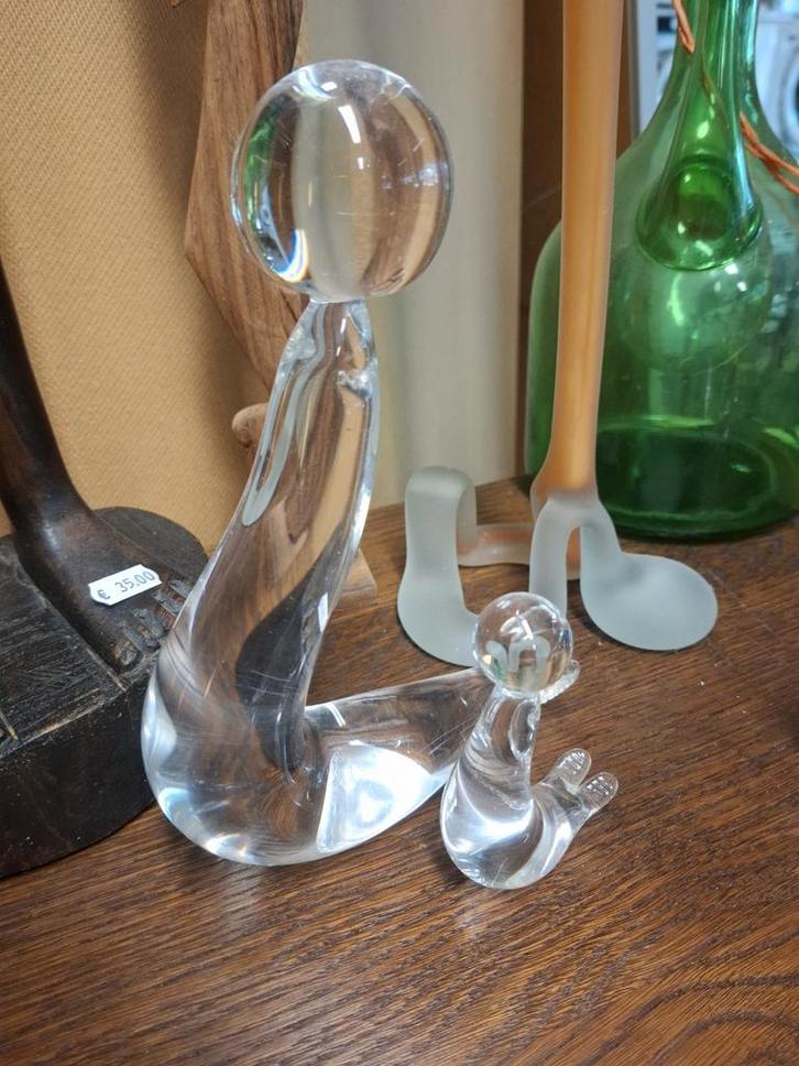 F. Walving Sweden | Gesigneerd & genummerd kristalglas beeld, Antiek en Kunst, Antiek | Glas en Kristal, Ophalen of Verzenden