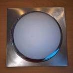 Plafondlamp Melkglas Zilver - Natte Ruimte, Huis en Inrichting, Lampen | Plafondlampen, Ophalen of Verzenden, Zo goed als nieuw