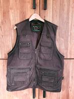 Bikervest, visvest, bodywarmer leer MDM 2XL, Kleding | Heren, Ophalen of Verzenden, Zo goed als nieuw, Overige maten, Bruin