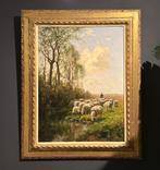 Johannes Karel Leurs 1865-1938 || Herder met schapen, Antiek en Kunst, Kunst | Schilderijen | Klassiek, Ophalen