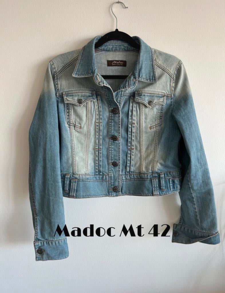 Madoc 🌹Super tof vintage kort spijkerjasje 🌹Mt 38/40, Ophalen of Verzenden, Zo goed als nieuw, Maat 38/40 (M), Blauw