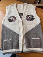 Vest dames wol handgemaakt uniek handmade vintage XL/XXL, Nieuw, Vintage, Ophalen of Verzenden, Wit